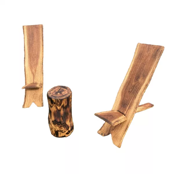 Wikingerstuhl aus Esche (Steckstuhl) - optional mit Schnitzerei