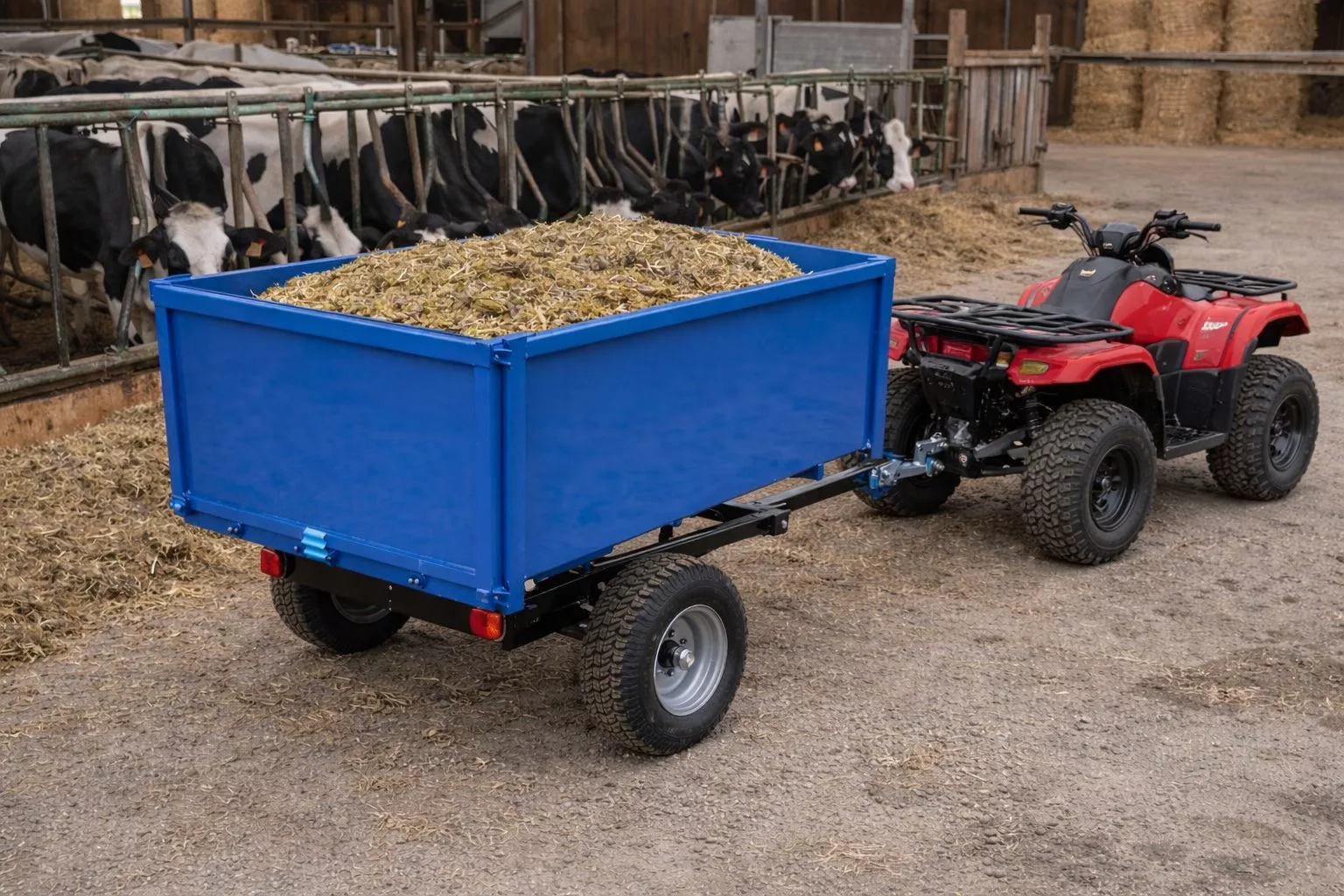Stallwagen für Pferdeäpfel und Hofarbeit